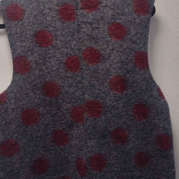 Gray Wool Open Front Vest, New with tags - Picture 4 of 5